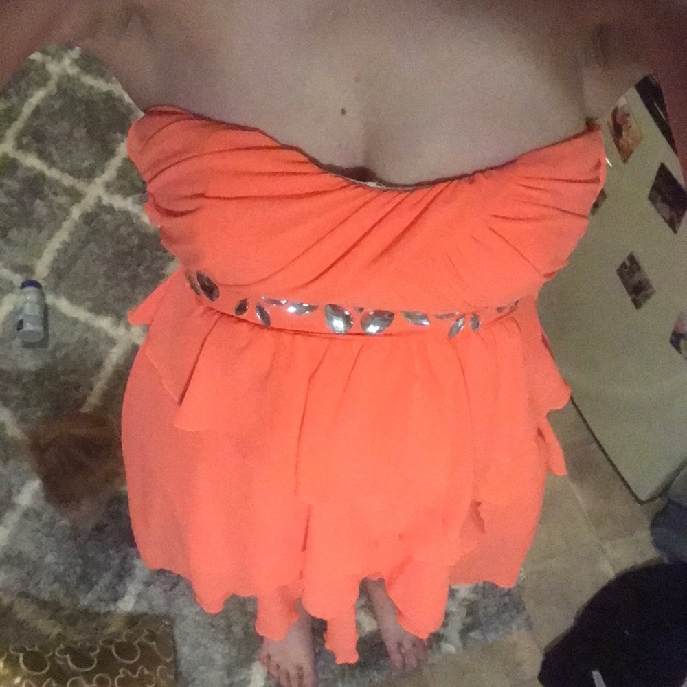 Coral formal dress